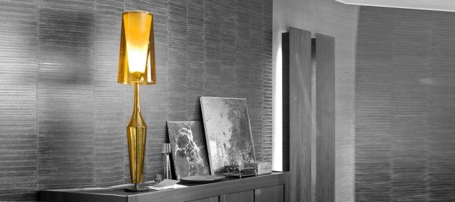 Lámpara Slide de Penta en L'AGABE Interiorismo. Una lámpara en cristal de corte clásico y muy contemporánea, para aportar un toque de calidez a un ambiente, tal vez minimalista.